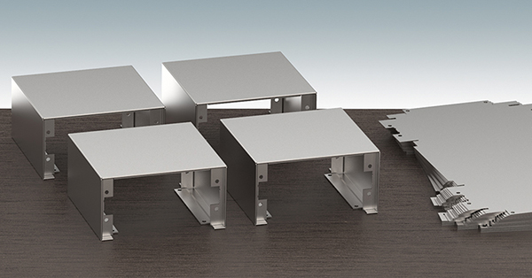 Fabricated enclosures from sheet aluminum or steel 