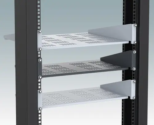 Universal shelves for 19" racks