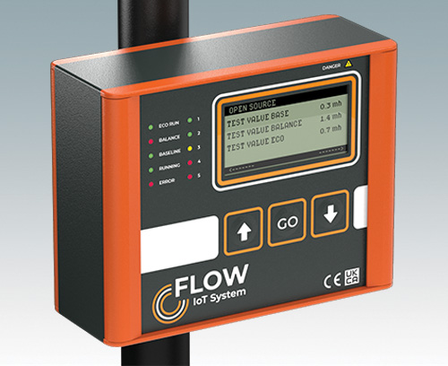 TECHNOMET-CONTROL fully customized for a pole-mounted flow-monitoring device