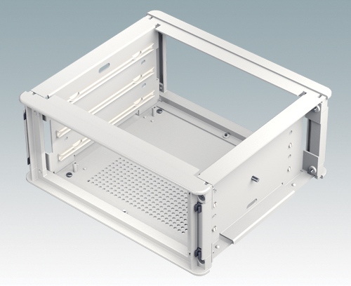 Internal chassis with accessory guides for slide-in PCBs